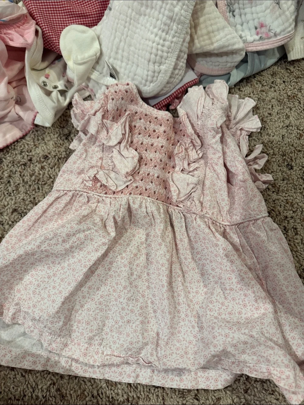 Girls' Pink Ruffle Sundress